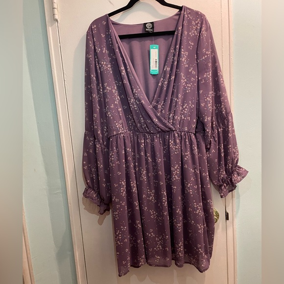 Lavender Bobeau Adrienne Chiffon Dress… new with tags, never worn. - Picture 4 of 4